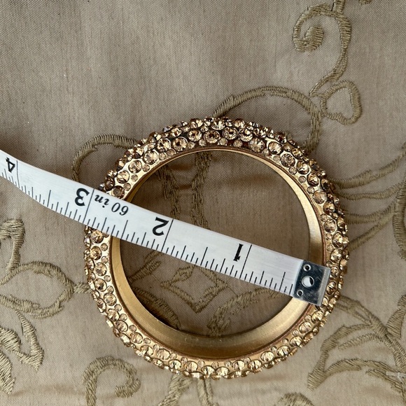 Gold rhinestone bangles - Picture 7 of 8